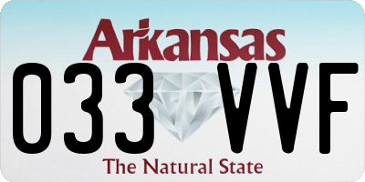 AR license plate 033VVF