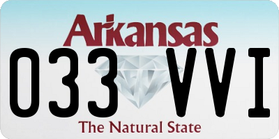 AR license plate 033VVI