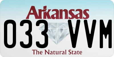 AR license plate 033VVM