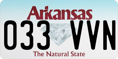 AR license plate 033VVN