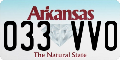 AR license plate 033VVO