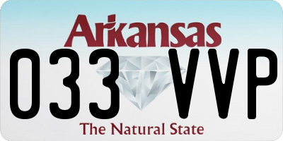 AR license plate 033VVP
