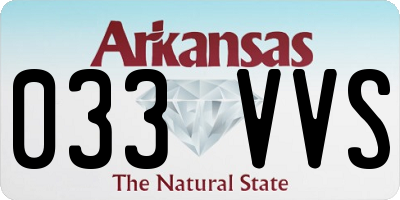 AR license plate 033VVS