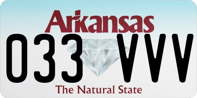 AR license plate 033VVV