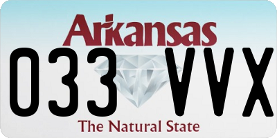 AR license plate 033VVX