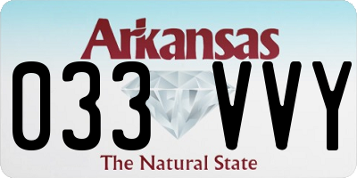 AR license plate 033VVY