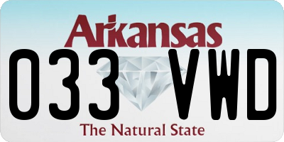 AR license plate 033VWD