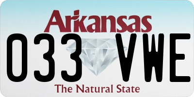 AR license plate 033VWE