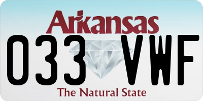 AR license plate 033VWF