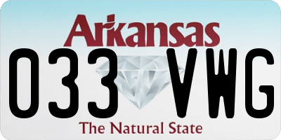 AR license plate 033VWG