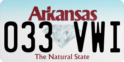 AR license plate 033VWI