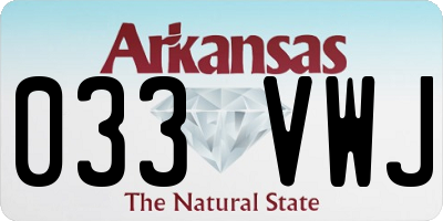 AR license plate 033VWJ