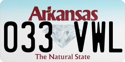 AR license plate 033VWL