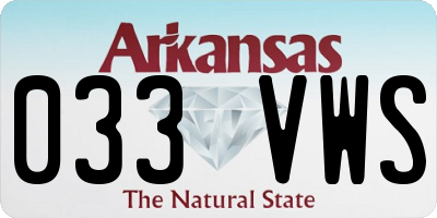 AR license plate 033VWS