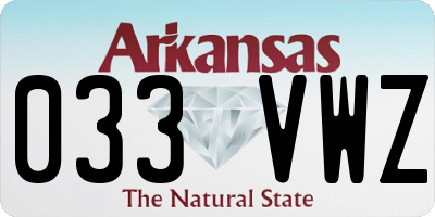 AR license plate 033VWZ