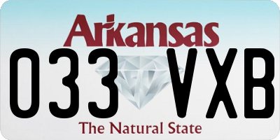 AR license plate 033VXB