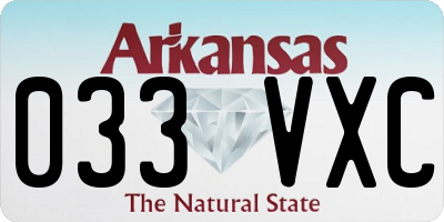 AR license plate 033VXC