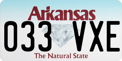 AR license plate 033VXE