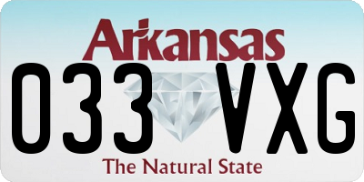AR license plate 033VXG