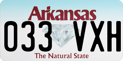 AR license plate 033VXH