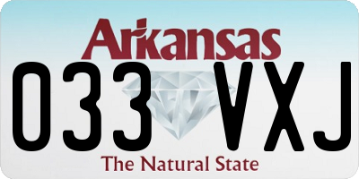 AR license plate 033VXJ