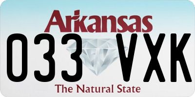 AR license plate 033VXK