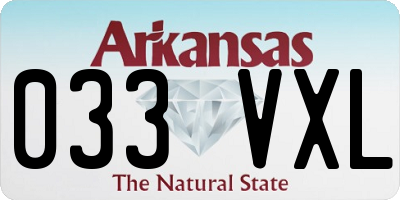 AR license plate 033VXL