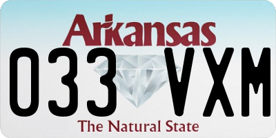 AR license plate 033VXM