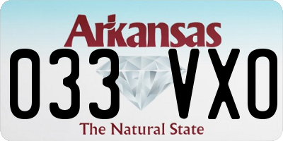 AR license plate 033VXO