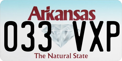 AR license plate 033VXP