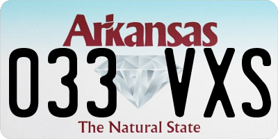 AR license plate 033VXS