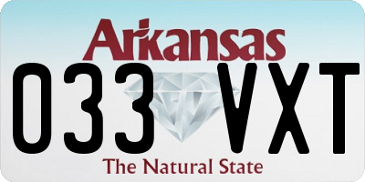 AR license plate 033VXT