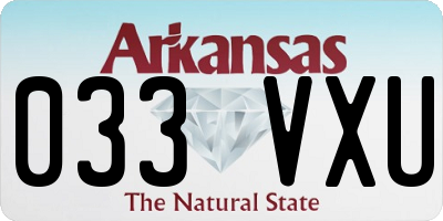 AR license plate 033VXU