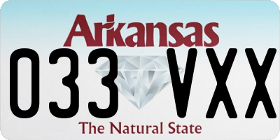 AR license plate 033VXX