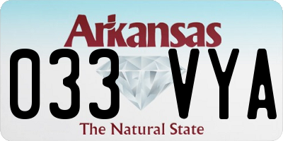 AR license plate 033VYA