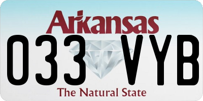 AR license plate 033VYB