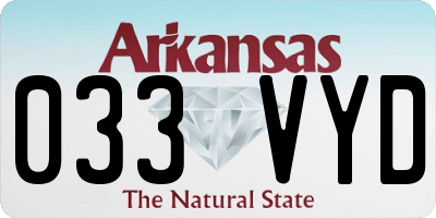 AR license plate 033VYD