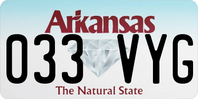 AR license plate 033VYG