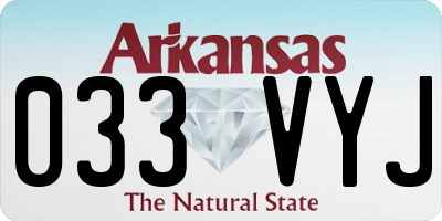 AR license plate 033VYJ