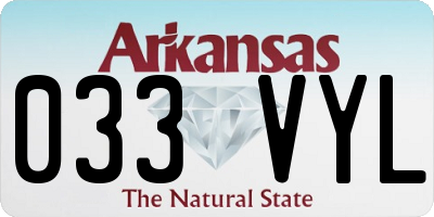 AR license plate 033VYL