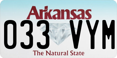 AR license plate 033VYM