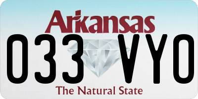 AR license plate 033VYO