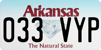 AR license plate 033VYP