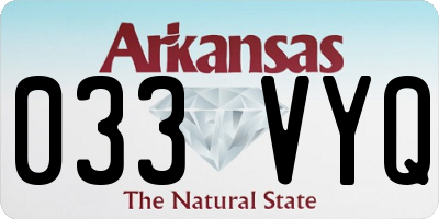 AR license plate 033VYQ
