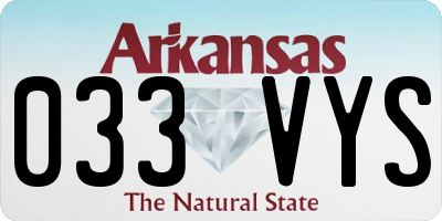 AR license plate 033VYS