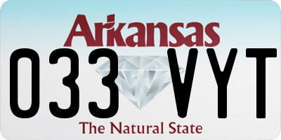 AR license plate 033VYT