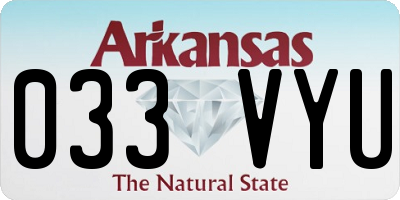 AR license plate 033VYU