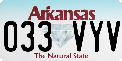 AR license plate 033VYV