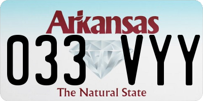 AR license plate 033VYY