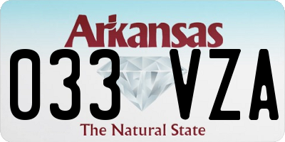 AR license plate 033VZA